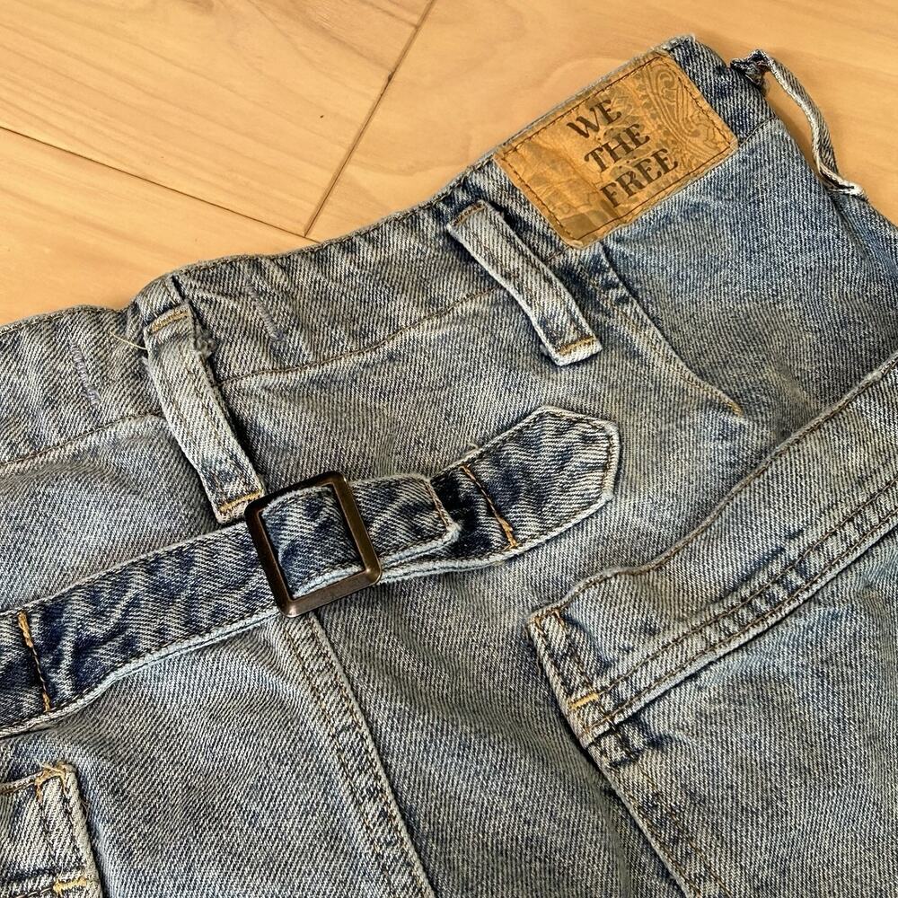 We The Free x Free People Major League Cuffed Wide Leg Jeans Cinch Women’s 31 - Picture 4 of 9